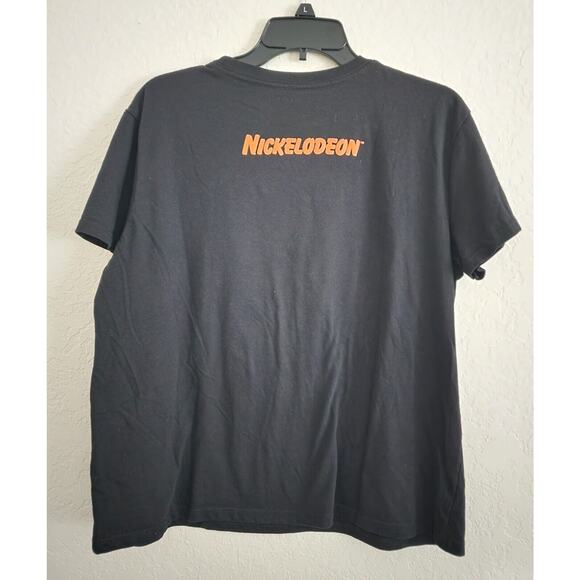 T-SHIRT-CLASSIC NICKELODEON CHARACTERS IN SPACESHIP-Black-Child XLarge/Adult Sml - Picture 3 of 10